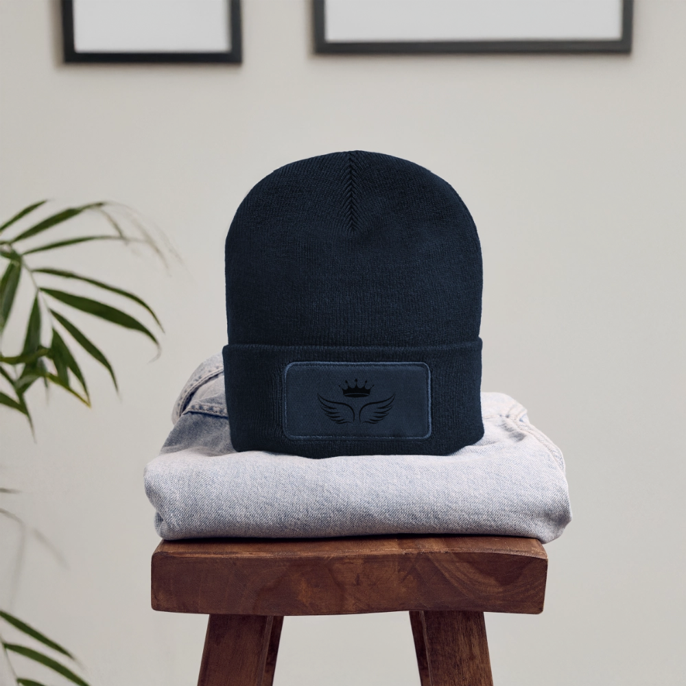 Recycelte Patch Beanie - Tiara Line - French Navy